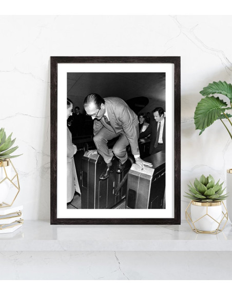  Affiche Jacques Chirac noir et blanc