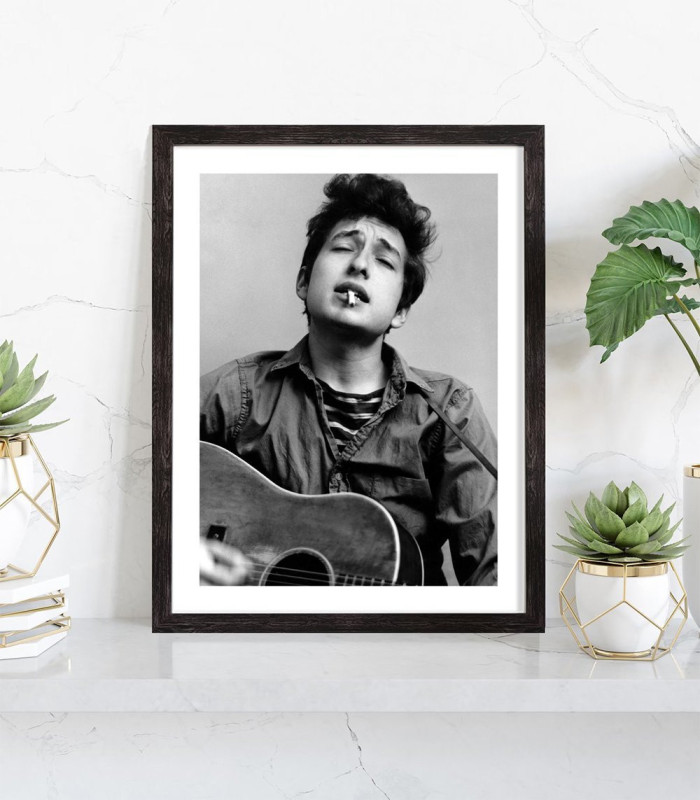  Affiche Bob Dylan noir et blanc