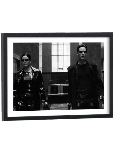Tableau film Matrix noir et blanc
