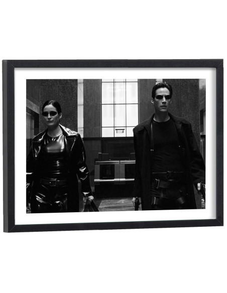 Tableau film Matrix noir et blanc