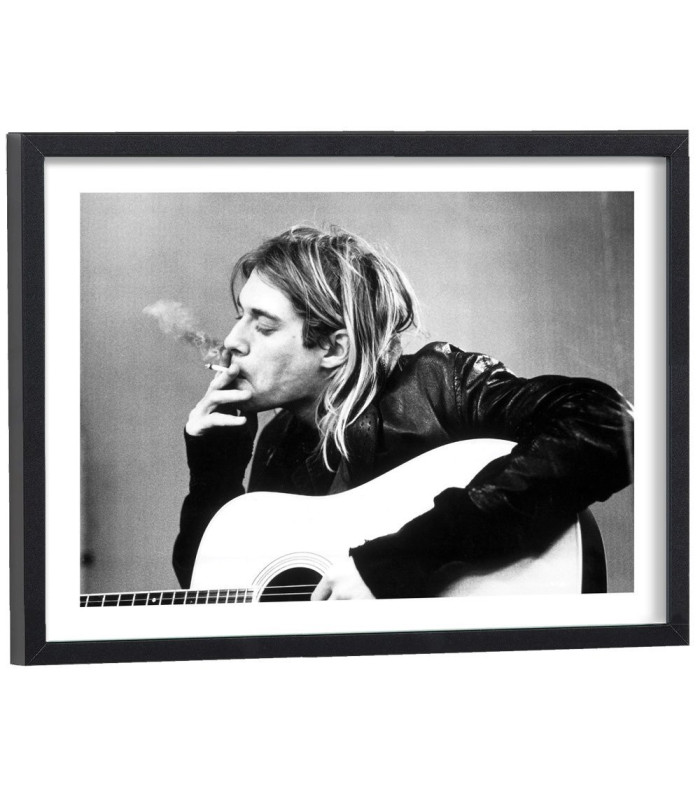 Affiche Nirvana noir et blanc - Tableau Kurt Cobain