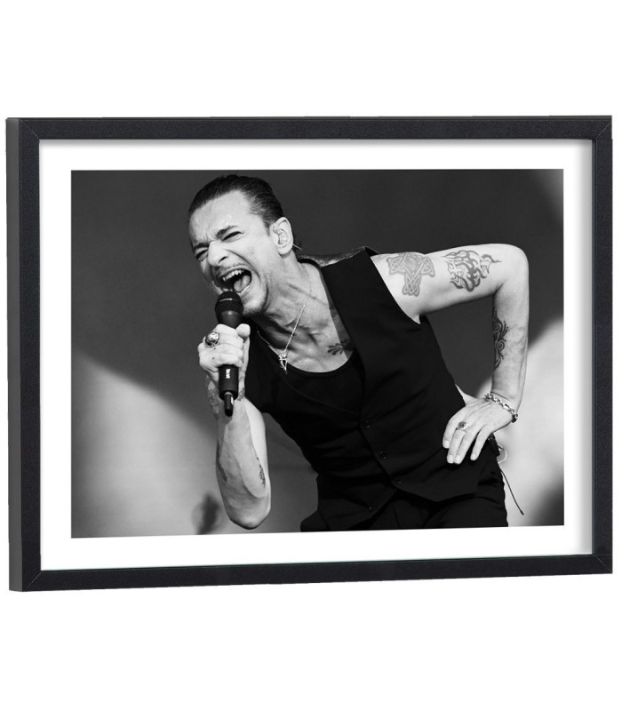 Tableau de Dave Gahan Depeche Mode en noir et blanc