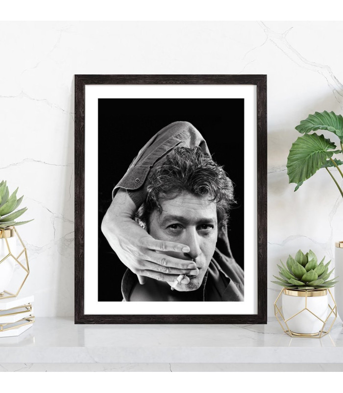  Affiche encadrée du chanteur Alain Bashung