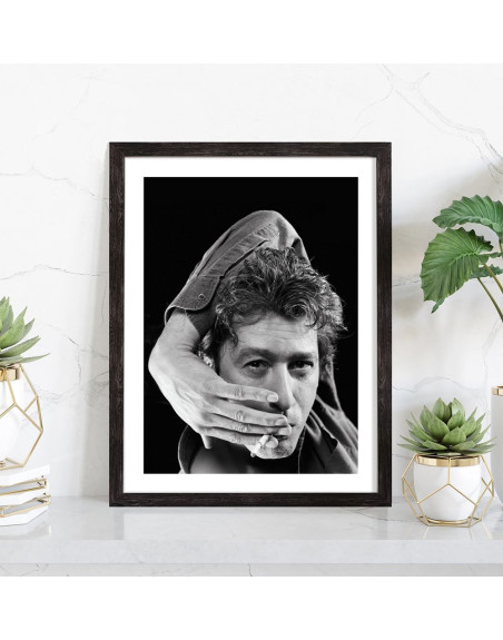  Affiche encadrée du chanteur Alain Bashung