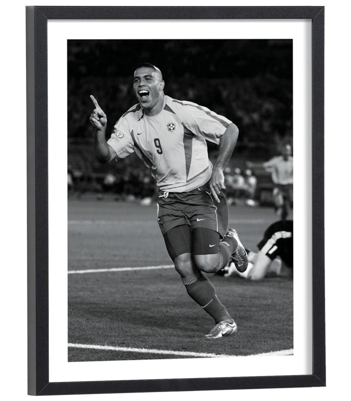 Tableau Ronaldo - Affiche football noir et blanc