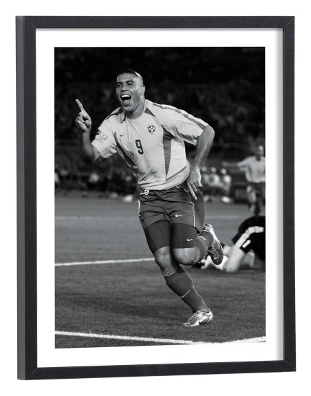 Tableau Ronaldo - Affiche football noir et blanc