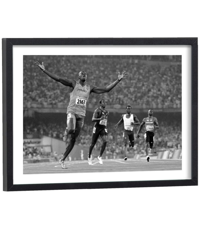 Tableau Usain Bolt noir et blanc