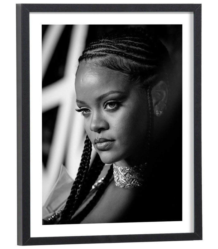 Affiche de Rihanna en noir et blanc
