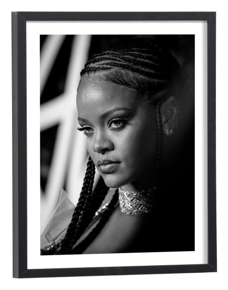 Affiche de Rihanna en noir et blanc