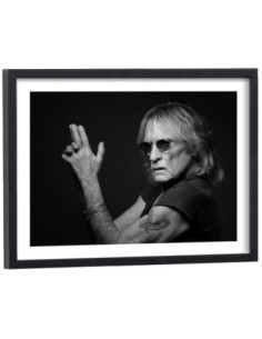 Affiche du chanteur Christophe noir et blanc