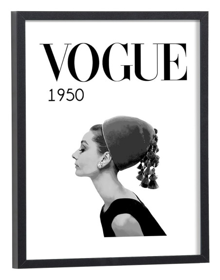 Tableau Vogue 1950 noir et blanc