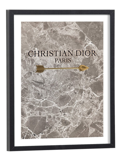Tableau Dior fond marbre