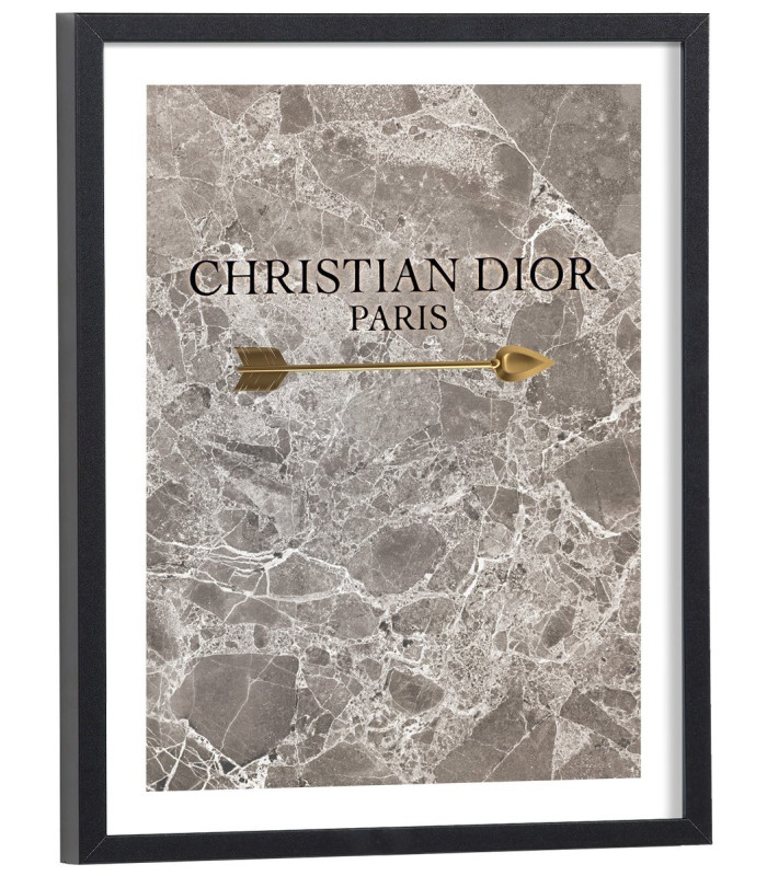 Tableau Dior fond marbre