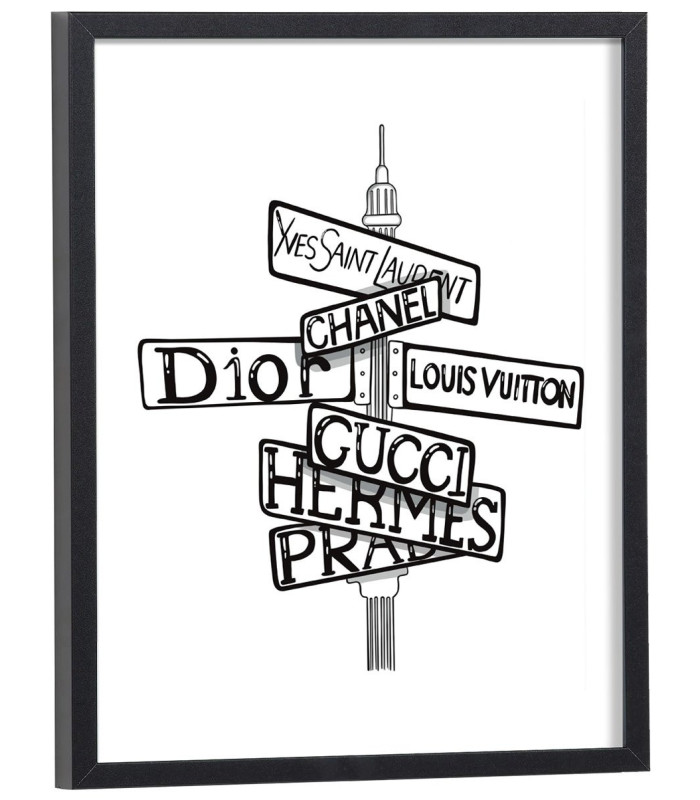 Tableau panneau marques mode