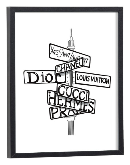 Tableau panneau marques mode