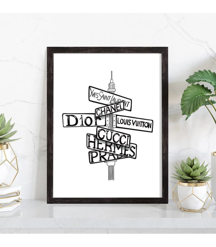  Affiche panneau marques mode