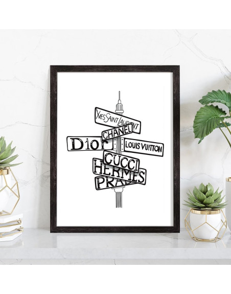  Affiche panneau marques mode