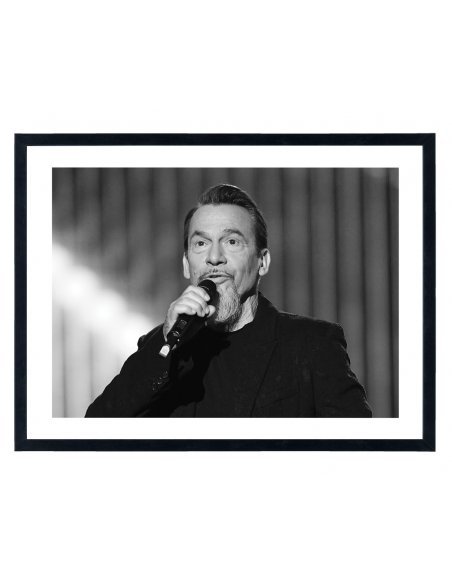 Tableau Florent Pagny - Affiche chanteur français vintage