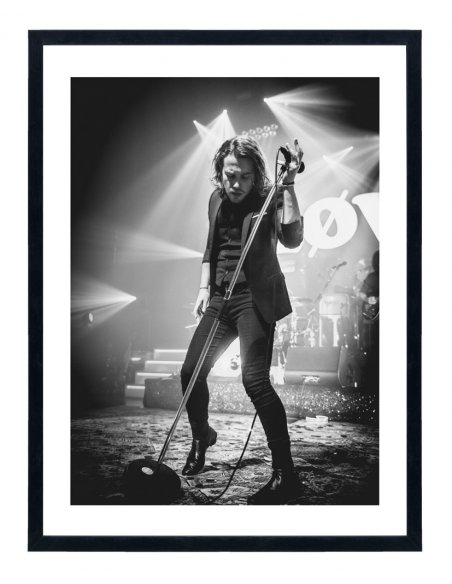Tableau Julien Doré - Affiche concert noir et blanc