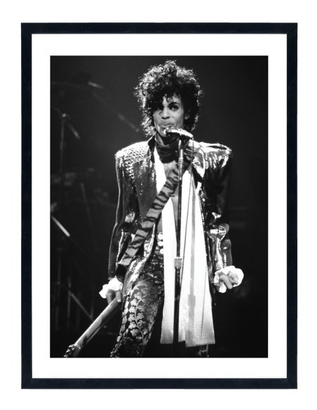 Tableau Prince - Affiche noir et blanc musicien