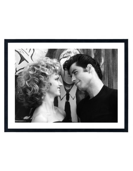 Tableau film Grease - Affiche John Travolta vintage