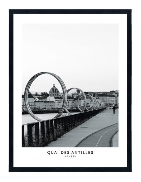 Affiche Nantes - Quai des Antilles - Tableau ville