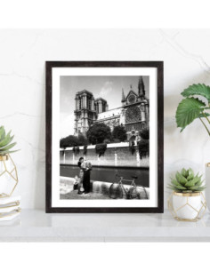 Tableau Baiser à Notre Dame de Paris Vintage 2