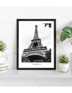 Tableau tour eiffel noir et blanc 2