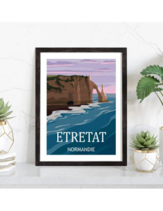 Affiche Etretat vintage 2
