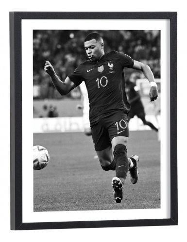 Tableau Kylian Mbappé - Affiche poster football 2022
