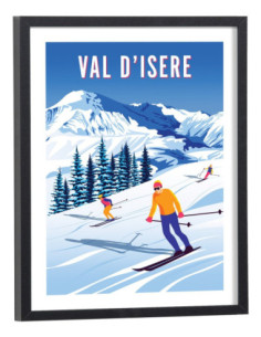 Affiche Val d'Isère vintage