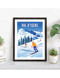 Affiche Val d'Isère vintage 2