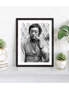 Affiche Serge Gainsbourg vintage noir et blanc 2