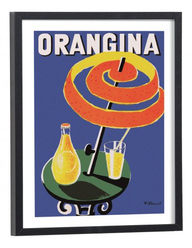 Affiche publicitaire vintage Orangina