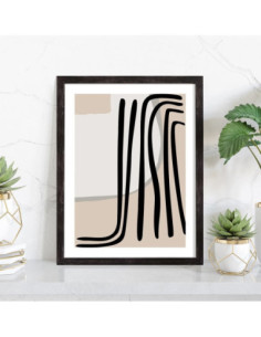 Tableau déco Abstrait lignes irrégulières 2