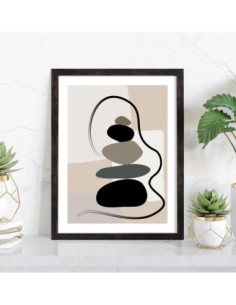 Tableau décoration Abstrait formes galets 2