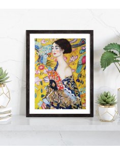 Tableau Gustav Klimt La dame à l'éventail 2