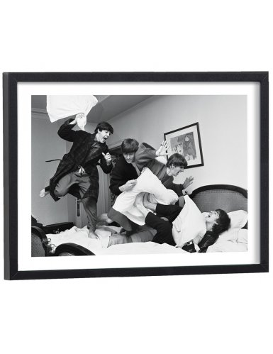 Tableau des Beatles noir et blanc