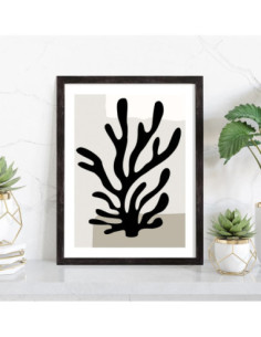 Tableau Abstrait forme plante 2