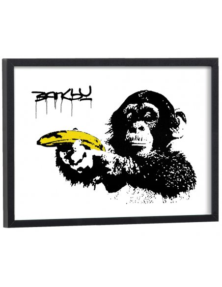 Tableau Banksy singe Banane