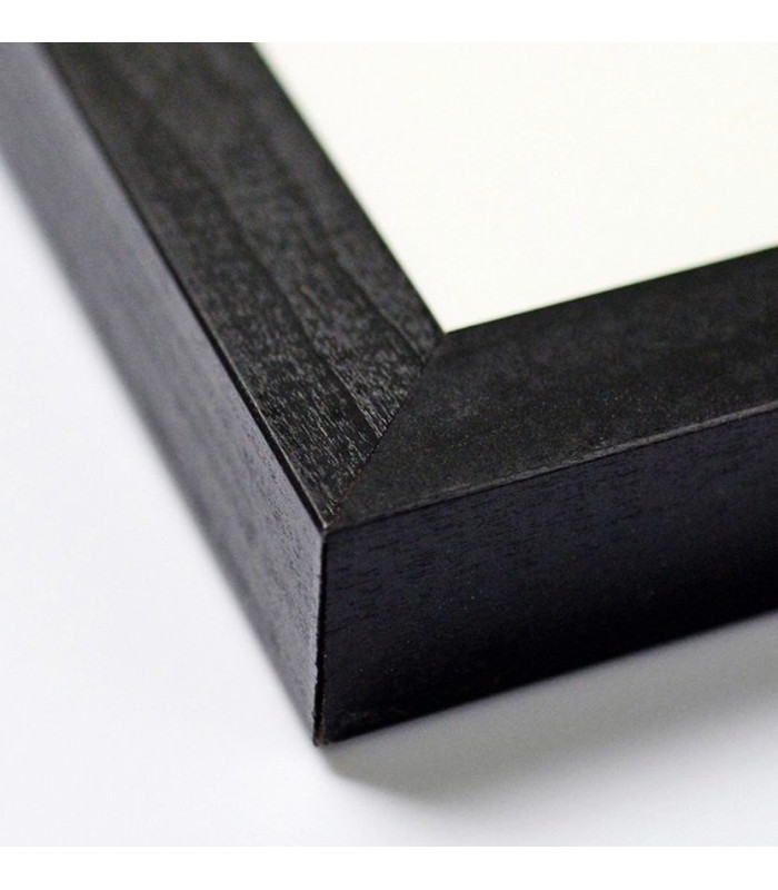 Tableau Abstrait lignes noires fond jaune