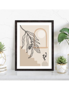 Tableau Abstrait plantes escaliers 2