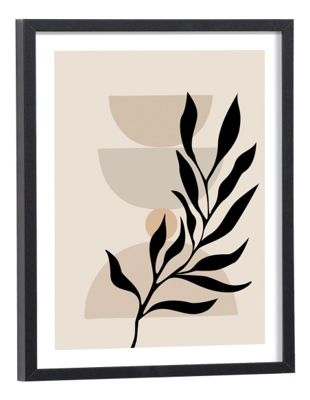 Tableau Abstrait formes et plantes