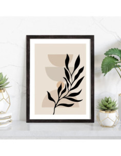 Tableau Abstrait formes et plantes 2