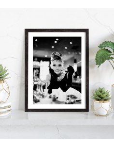 Tableau Audrey Hepburn noir et blanc 2