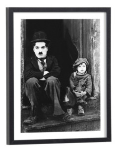 Affiche Charlie Chaplin The Kid - Tableau noir et blanc