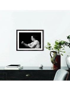 Tableau Coluche noir et blanc 2