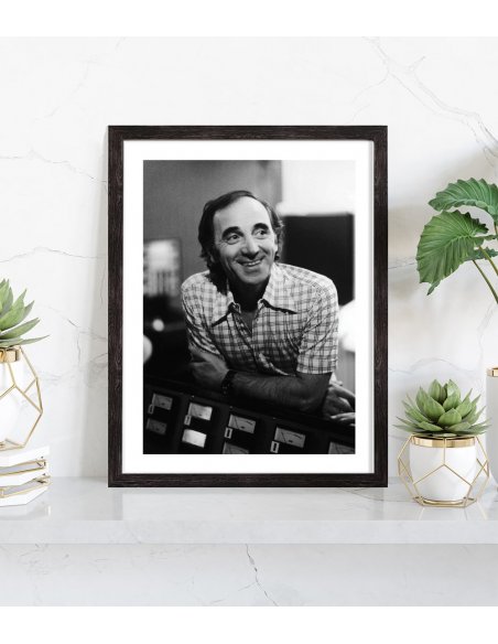 Affiche Charles Aznavour noir et blanc
