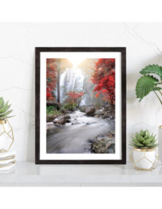 Affiche Paysage cascade sous le soleil 2