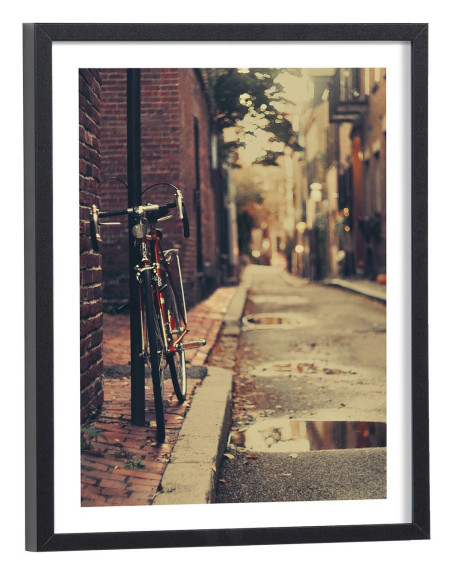 Affiche Vélo dans une ruelle vintage